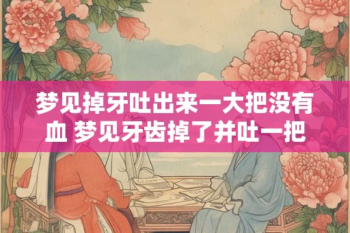 梦见掉牙吐出来一大把没有血 梦见牙齿掉了并吐一把没有血有什么征兆