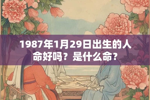 1987年1月29日出生的人命好吗？是什么命？