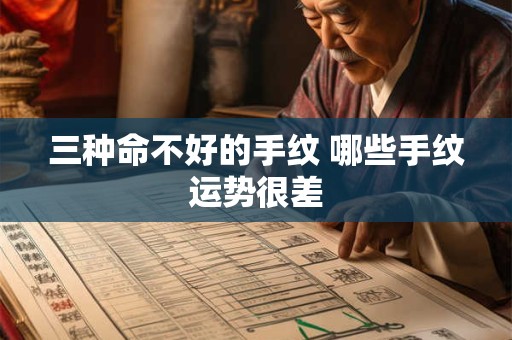 三种命不好的手纹 哪些手纹运势很差