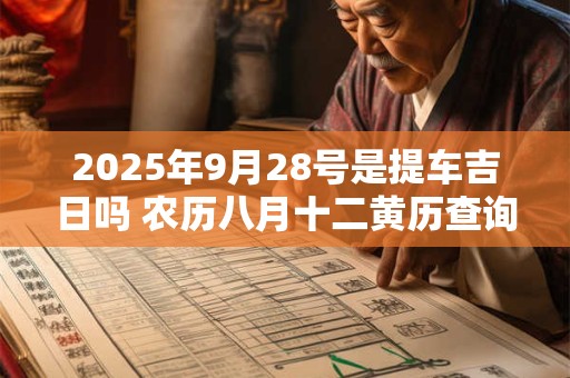 2025年9月28号是提车吉日吗 农历八月十二黄历查询