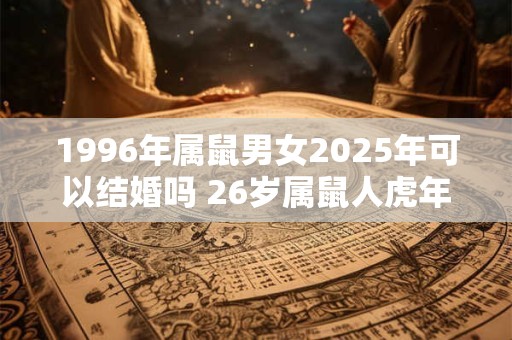 1996年属鼠男女2025年可以结婚吗 26岁属鼠人虎年结婚要注意什么