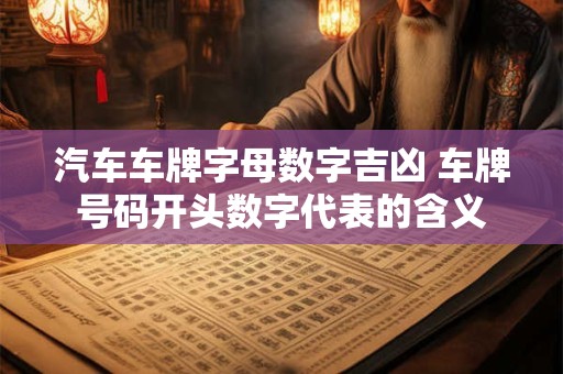 汽车车牌字母数字吉凶 车牌号码开头数字代表的含义