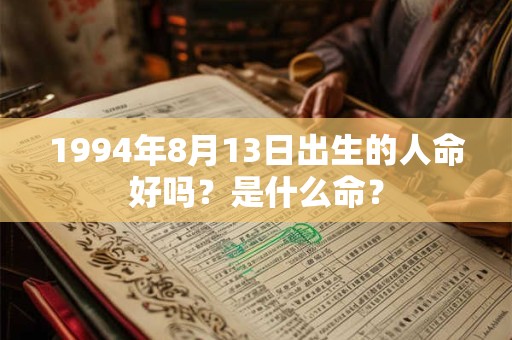 1994年8月13日出生的人命好吗？是什么命？
