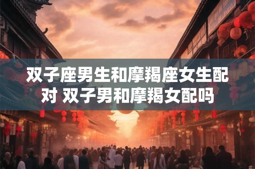 双子座男生和摩羯座女生配对 双子男和摩羯女配吗