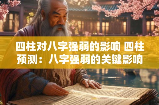 四柱对八字强弱的影响 四柱预测：八字强弱的关键影响因素