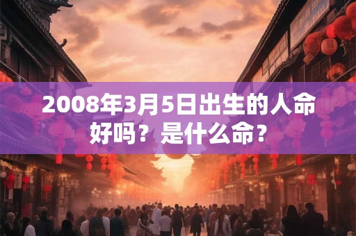2008年3月5日出生的人命好吗？是什么命？