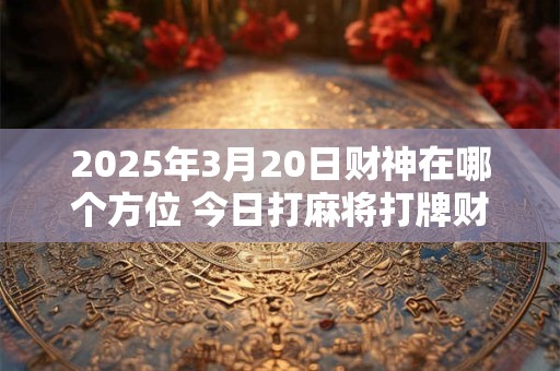 2025年3月20日财神在哪个方位 今日打麻将打牌财运方位！