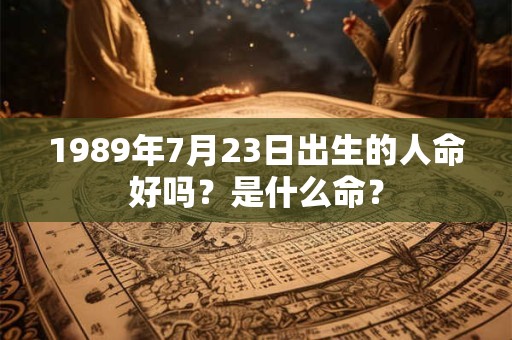 1989年7月23日出生的人命好吗？是什么命？