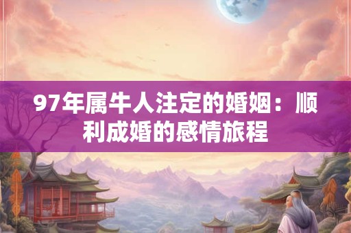 97年属牛人注定的婚姻：顺利成婚的感情旅程