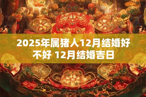 2025年属猪人12月结婚好不好 12月结婚吉日