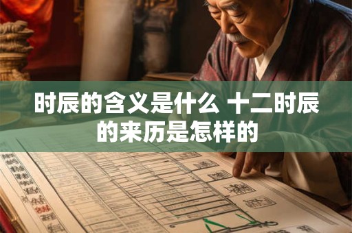 时辰的含义是什么 十二时辰的来历是怎样的