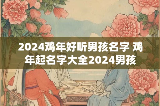 2024鸡年好听男孩名字 鸡年起名字大全2024男孩