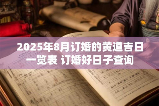 2025年8月订婚的黄道吉日一览表 订婚好日子查询