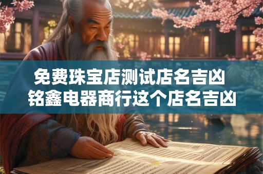 免费珠宝店测试店名吉凶 铭鑫电器商行这个店名吉凶