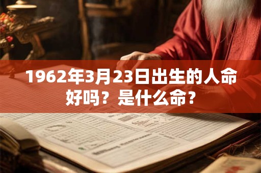 1962年3月23日出生的人命好吗？是什么命？