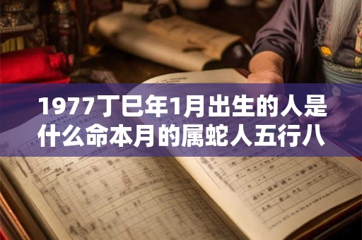 1977丁巳年1月出生的人是什么命本月的属蛇人五行八字查询