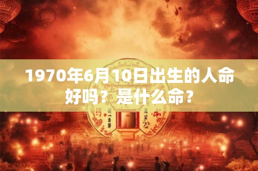 1970年6月10日出生的人命好吗？是什么命？