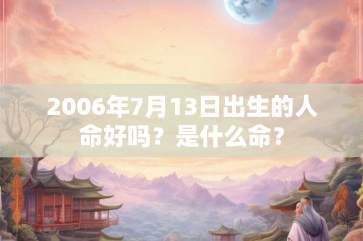 2006年7月13日出生的人命好吗？是什么命？