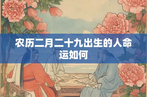 农历二月二十九出生的人命运如何