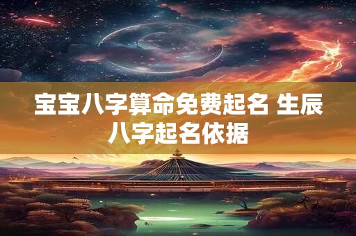 宝宝八字算命免费起名 生辰八字起名依据