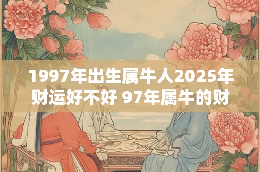 1997年出生属牛人2025年财运好不好 97年属牛的财运方位