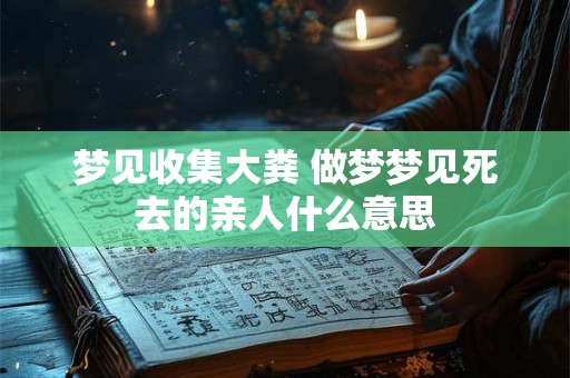 梦见收集大粪 做梦梦见死去的亲人什么意思