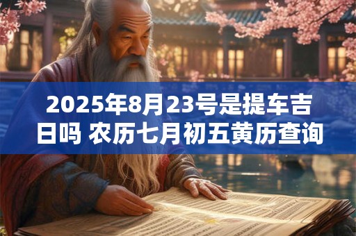 2025年8月23号是提车吉日吗 农历七月初五黄历查询