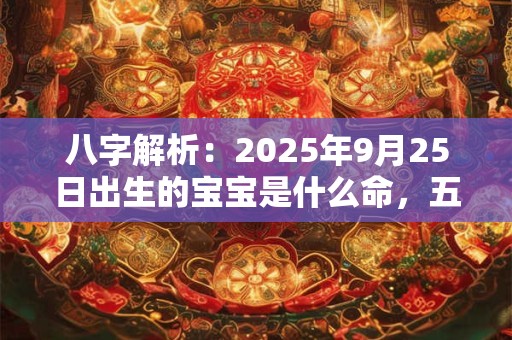 八字解析：2025年9月25日出生的宝宝是什么命，五行缺什么