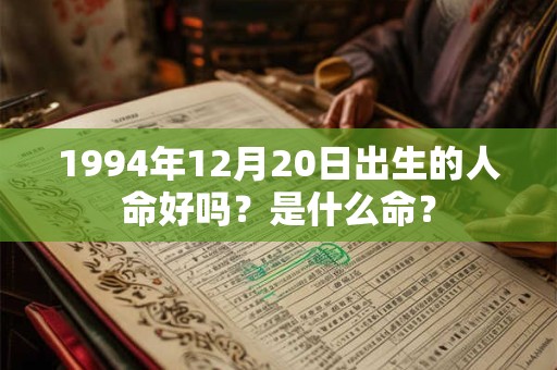 1994年12月20日出生的人命好吗？是什么命？