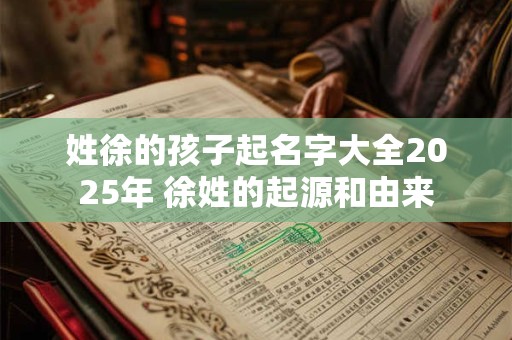 姓徐的孩子起名字大全2025年 徐姓的起源和由来