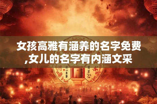 女孩高雅有涵养的名字免费,女儿的名字有内涵文采 女孩高雅有涵养的名字免费,女儿的名字有内涵文采