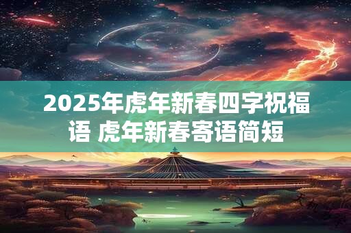 2025年虎年新春四字祝福语 虎年新春寄语简短