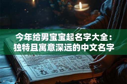 今年给男宝宝起名字大全:独特且寓意深远的中文名字 今年给男宝宝起名字大全:独特且寓意深远的中文名字
