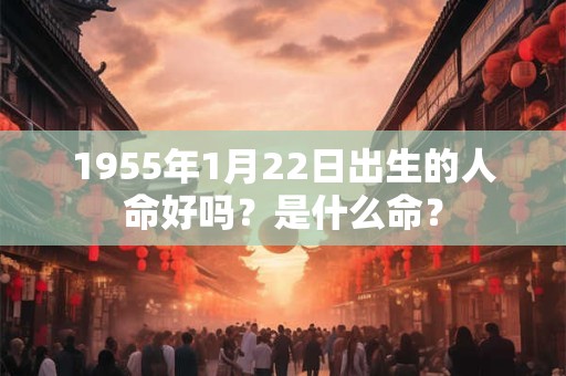 1955年1月22日出生的人命好吗？是什么命？