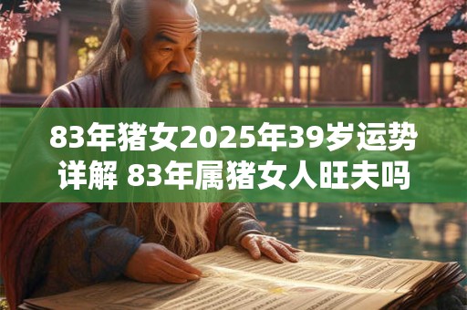 83年猪女2025年39岁运势详解 83年属猪女人旺夫吗