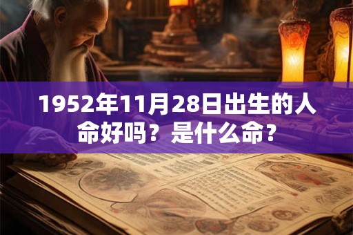 1952年11月28日出生的人命好吗？是什么命？