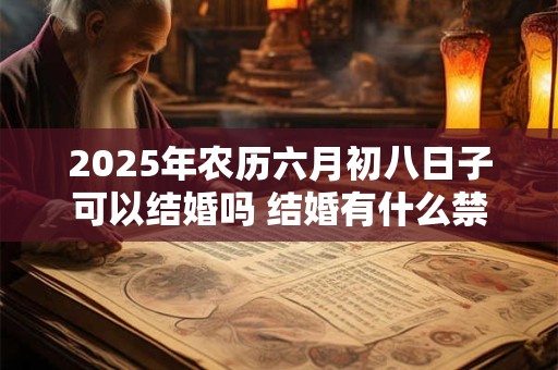 2025年农历六月初八日子可以结婚吗 结婚有什么禁忌