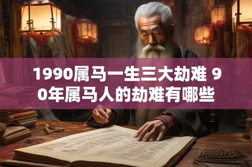 1990属马一生三大劫难 90年属马人的劫难有哪些