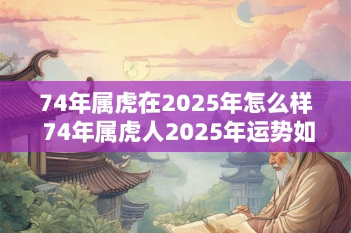 74年属虎在2025年怎么样 74年属虎人2025年运势如何