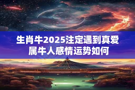 生肖牛2025注定遇到真爱 属牛人感情运势如何