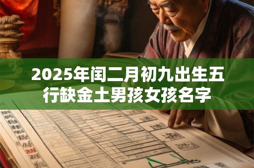 2025年闰二月初九出生五行缺金土男孩女孩名字
