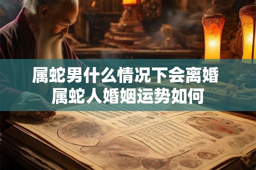 属蛇男什么情况下会离婚 属蛇人婚姻运势如何