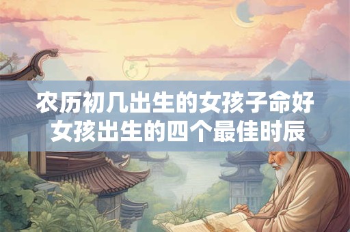 农历初几出生的女孩子命好 女孩出生的四个最佳时辰