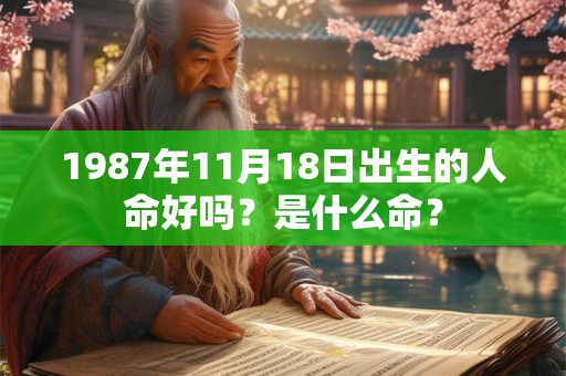 1987年11月18日出生的人命好吗？是什么命？