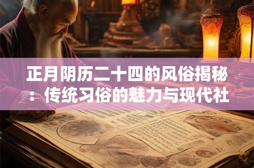 正月阴历二十四的风俗揭秘：传统习俗的魅力与现代社会的融合