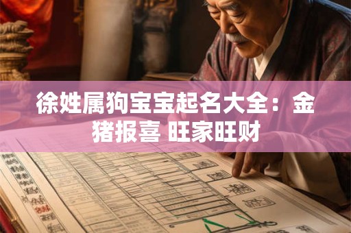 徐姓属狗宝宝起名大全:金猪报喜 旺家旺财 徐姓属狗宝宝起名大全:金猪报喜 旺家旺财