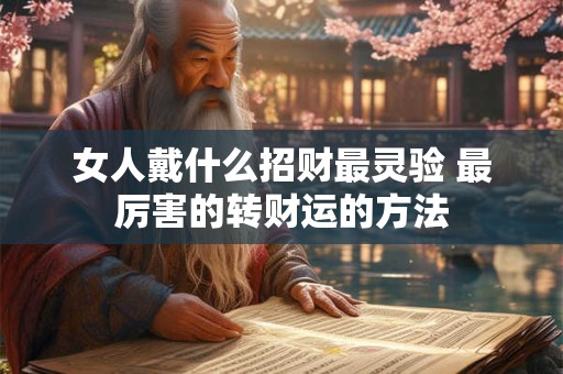 女人戴什么招财最灵验 最厉害的转财运的方法