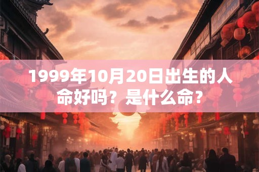 1999年10月20日出生的人命好吗？是什么命？
