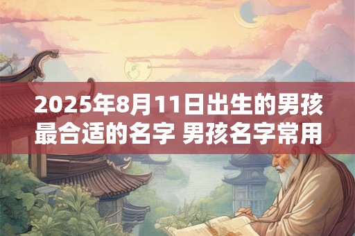 2025年8月11日出生的男孩最合适的名字 男孩名字常用字有哪些