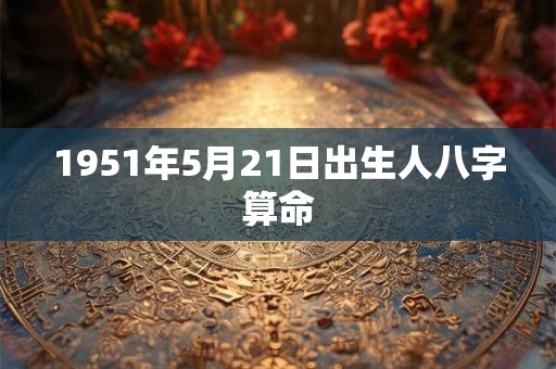 1951年5月21日出生人八字算命